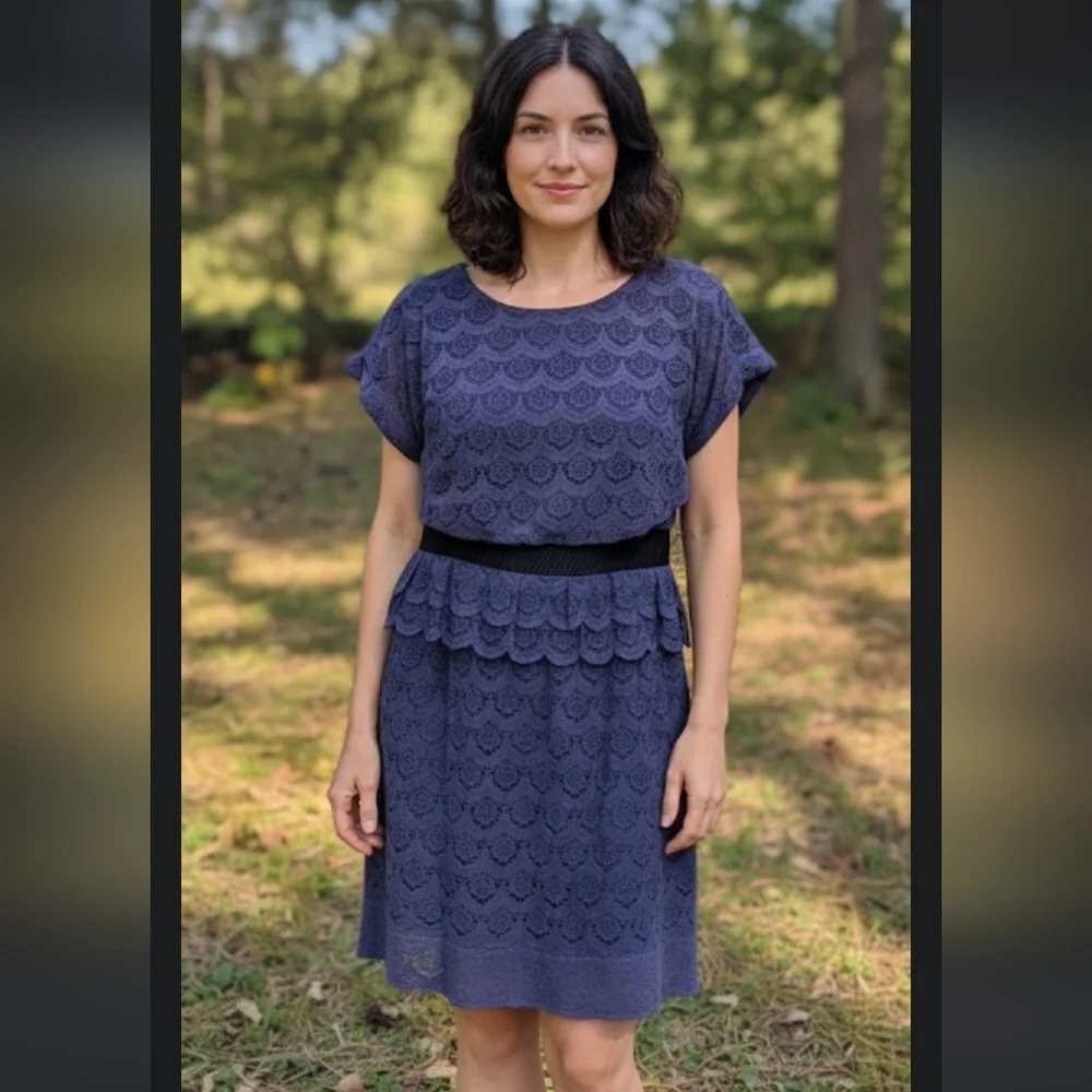 Euc Phoebe Couture Blueish Purple Dress